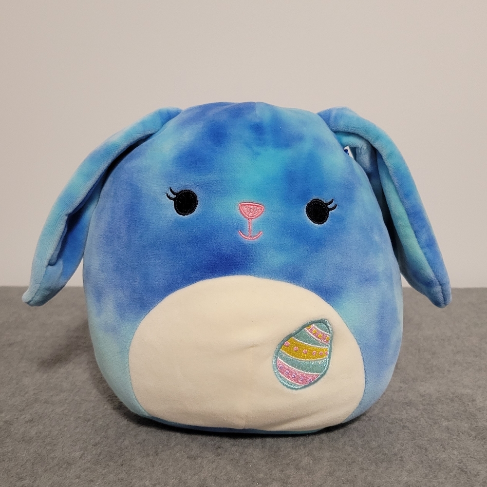 8" Bobby Blue Tyedye Easter Bunny Egg Rare HTF NWOT 2019 Squishmallow Kellytoy